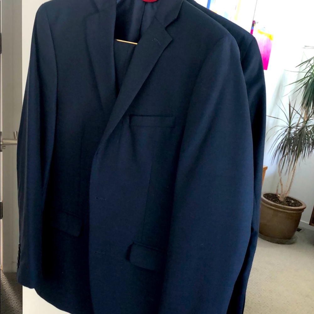 Alfani Solid blue slim fit suit